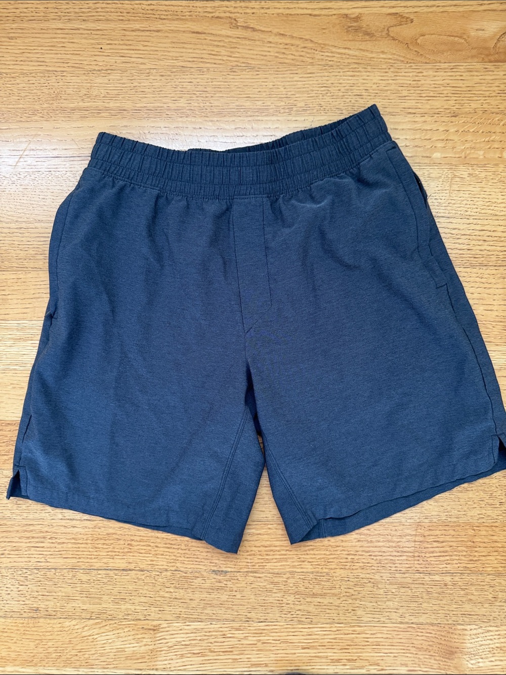 all in motion Men's Charcoal Gray Athletic Elastic-Waist Shorts